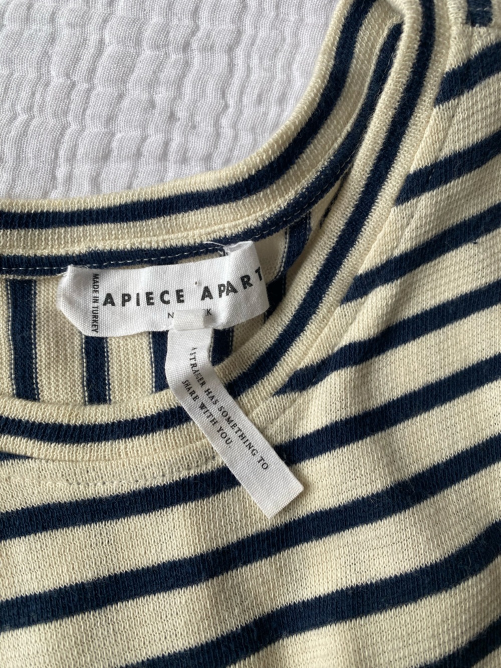 Apiece Apart | Elodie Tank Dress in Navy/Cream Stripe - Picture 12 of 15